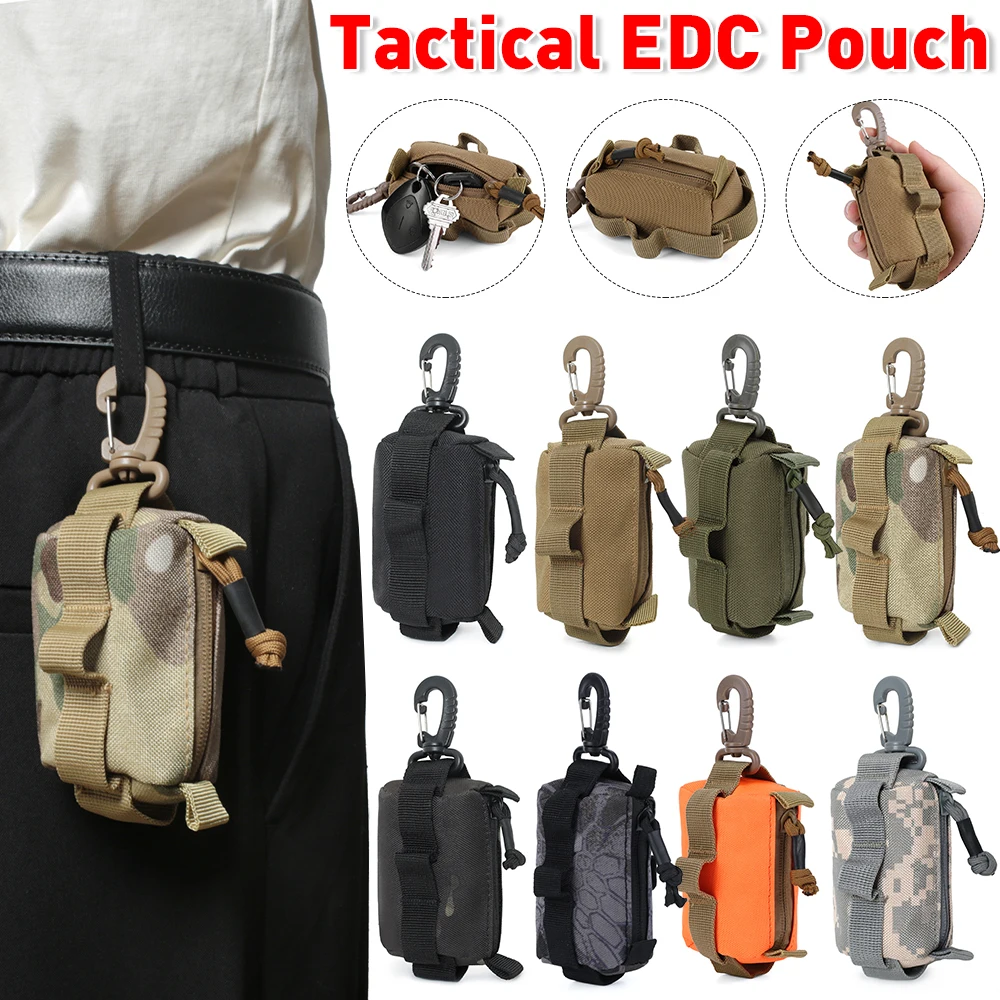 Edc Carry Case - Bolsa tática EDC com zíper, porta-cartão