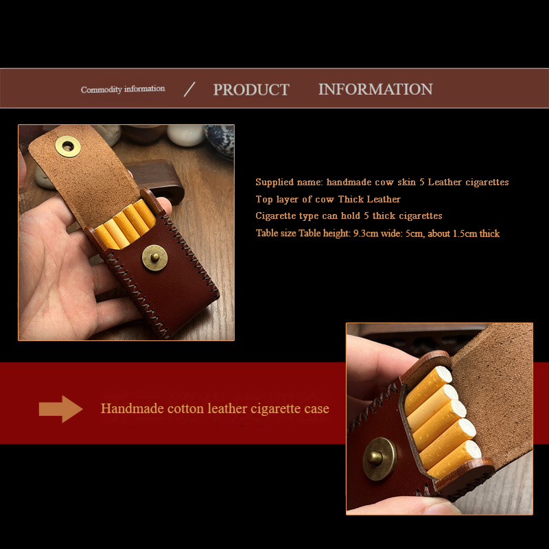 Novo couro fumar cigarros caso - Lighter Insert Zippo avaliação e preço