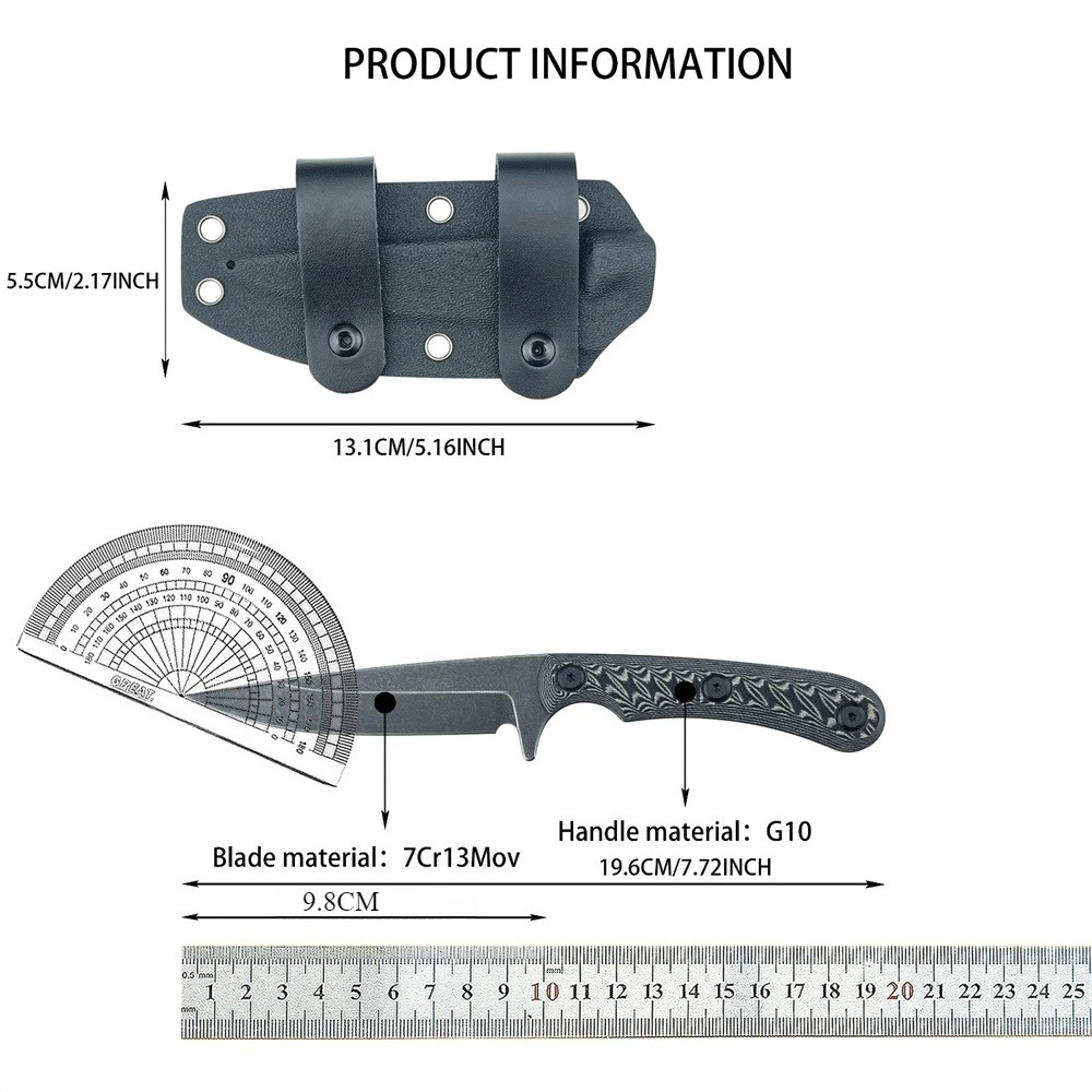 Facas de Lâmina Fixa Full Tang - Edc Carry Fixed Blade avaliação e preço